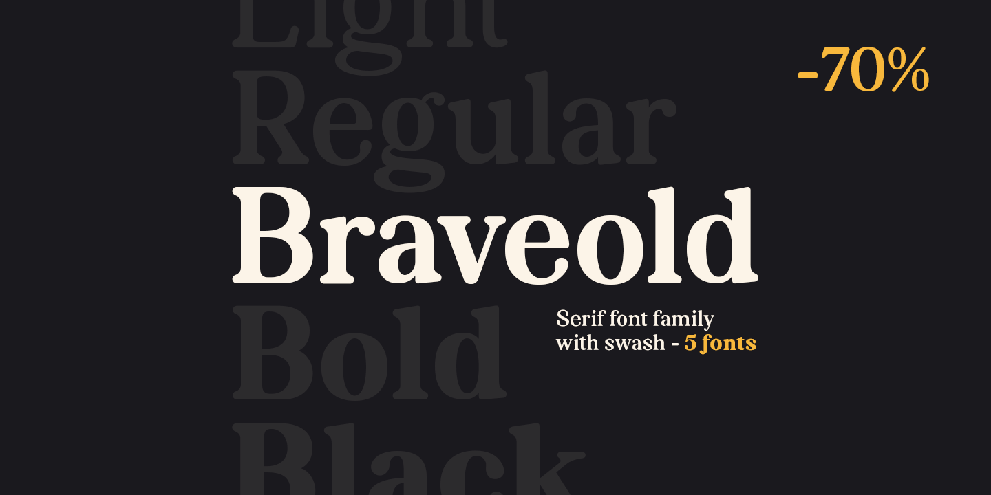 Przykład czcionki Braveold Bold